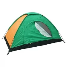 Палатка туристическая Ангара-2 однослойная, 200х150х110 см, цвет зелено-оранжевый